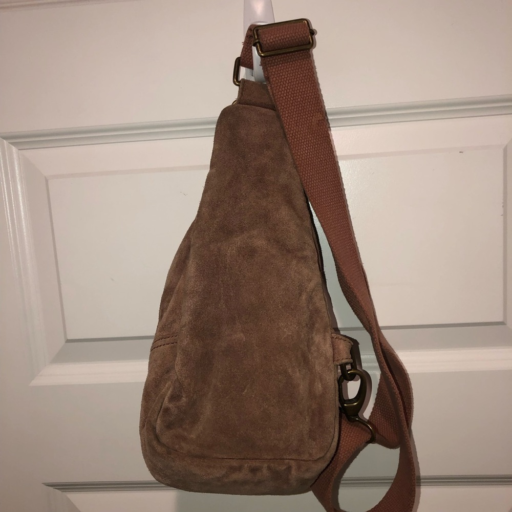 Free People FP Hudson Suede Sling Boho Bag Purse - Picture 8 of 8